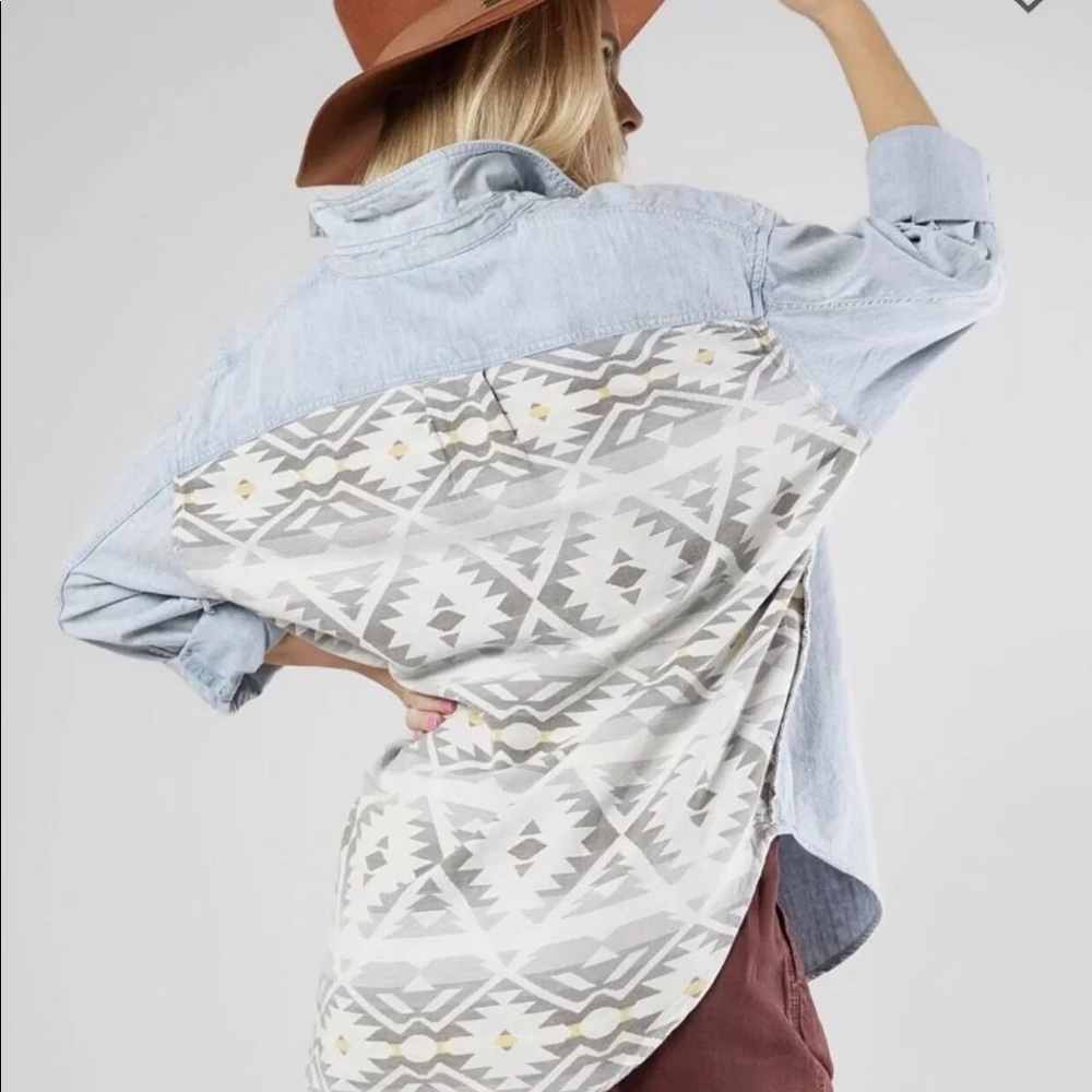 Free People chambray button down